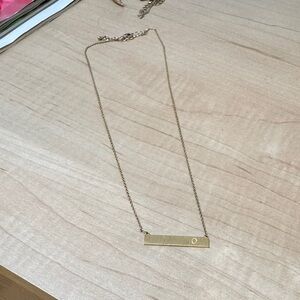 Gold Bar Pendant Necklace